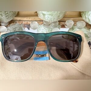 TOMS sunglasses “the James” 55 21, 145 blue with brown tortoise tips